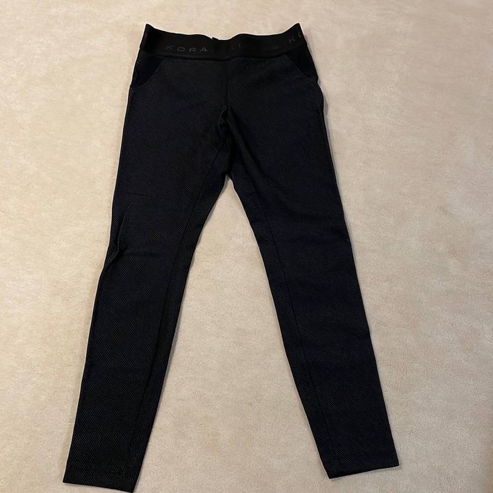 Koral Black Perforated-like Leggings in size large
